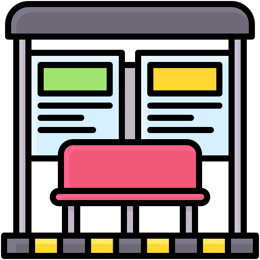 parada de autobús icono gratis