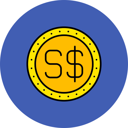 dollar de singapour Icône gratuit