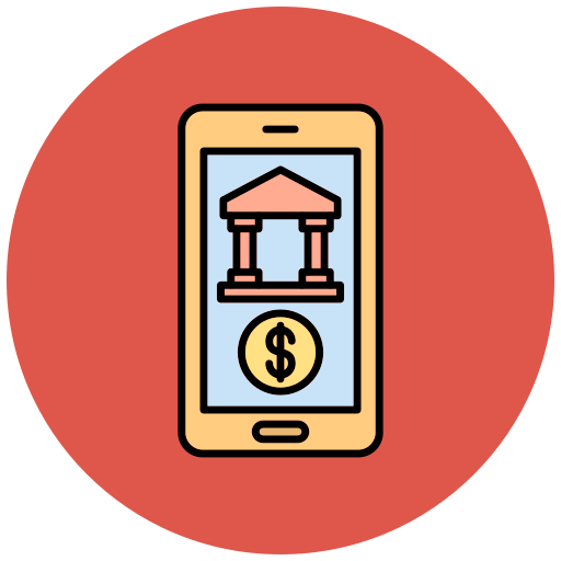 Mobile banking Generic Outline Color icon