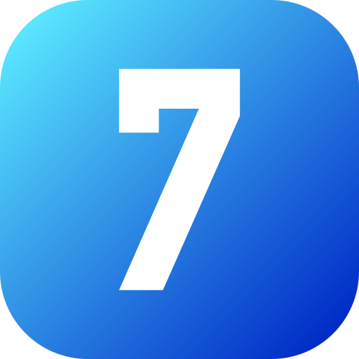 numero 7 icono gratis