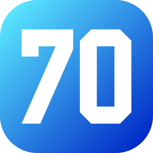 70 Icône gratuit 70 Icône gratuit