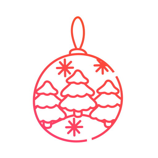 bola navideña icono gratis