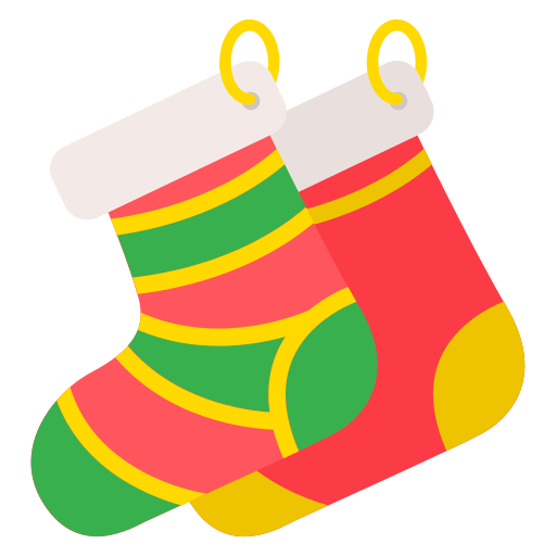 calcetines navideños icono gratis