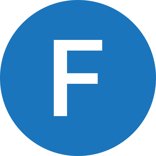 Letter f Generic color fill icon