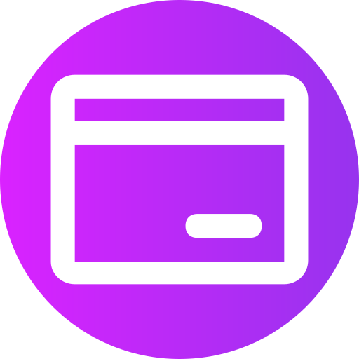 Bank Card Generic gradient fill icon