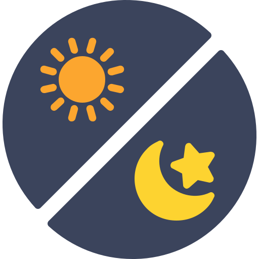 Day and night Generic color fill icon