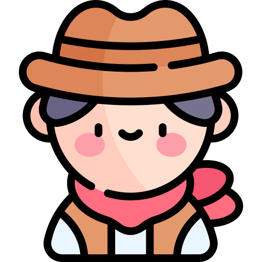 Cowboy Kawaii Lineal color icon