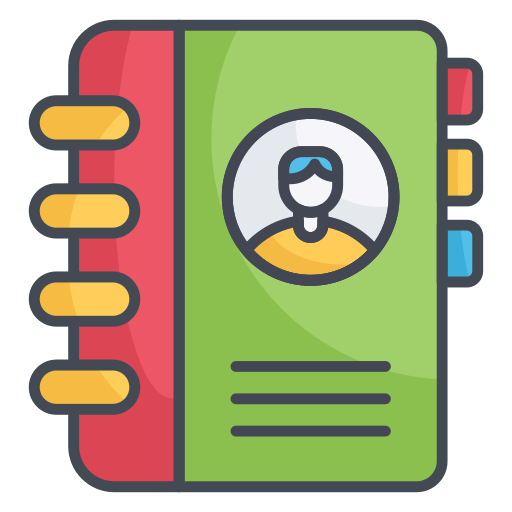 Contact book Generic Outline Color icon