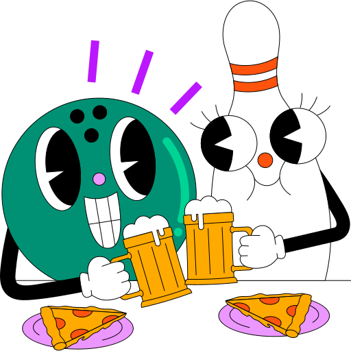 Bowling free sticker