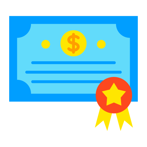 Certificate free icon