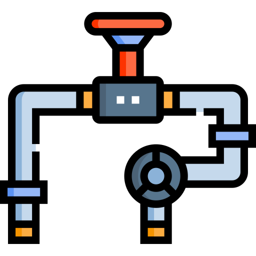 Pipeline Detailed Straight Lineal color icon