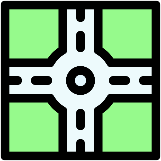 cruce de caminos icono gratis