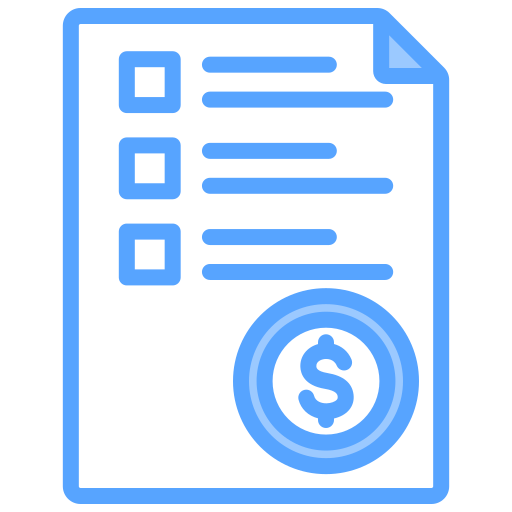 Invoice Generic Blue icon