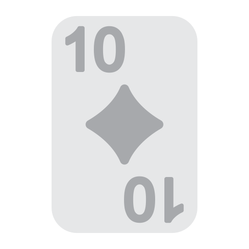 diez de diamantes icono gratis