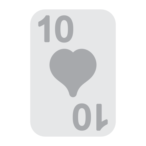 diez de corazones icono gratis