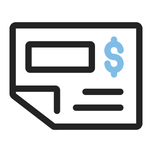 Bank Check Generic color outline icon