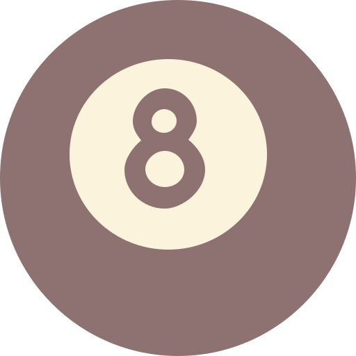 Eight ball Cartoon Flat icon