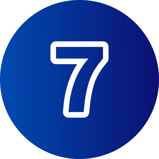 numero 7 icono gratis