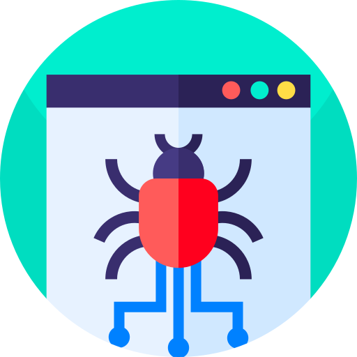 Bug Geometric Flat Circular Flat icon