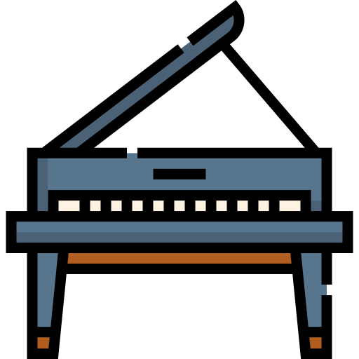 Piano Detailed Straight Lineal color icon