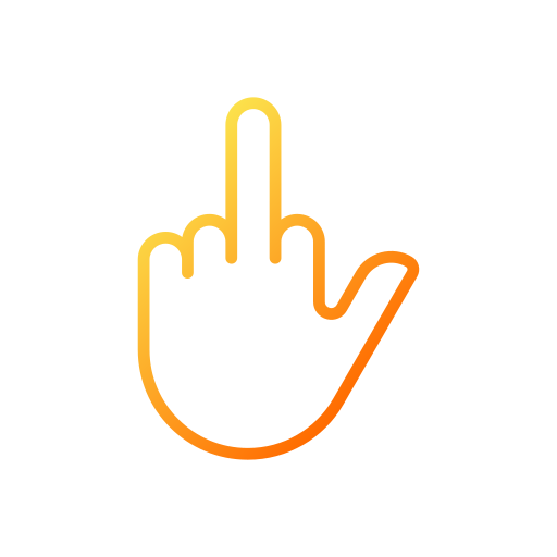 Middle finger generic gradient icon