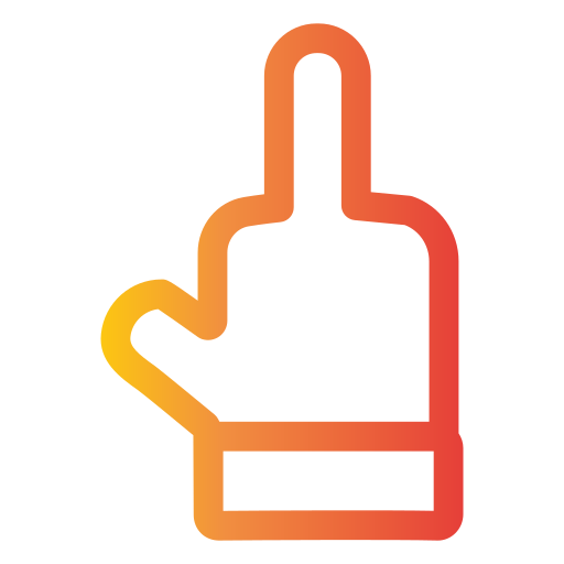 Middle finger Generic Gradient icon