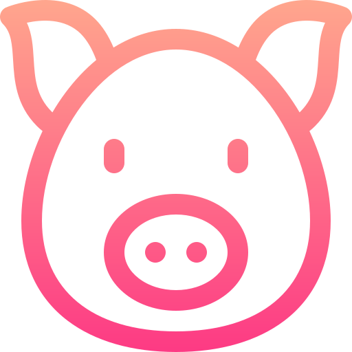 Pig Basic Gradient Lineal color icon