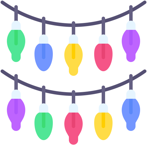 Christmas lights - free icon