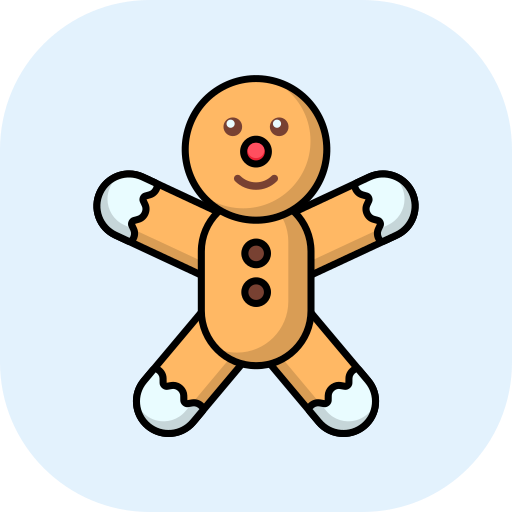 boneco de gengibre grátis ícone