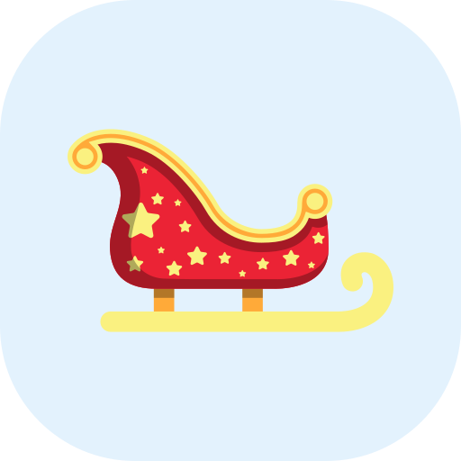 trineo de santa claus icono gratis