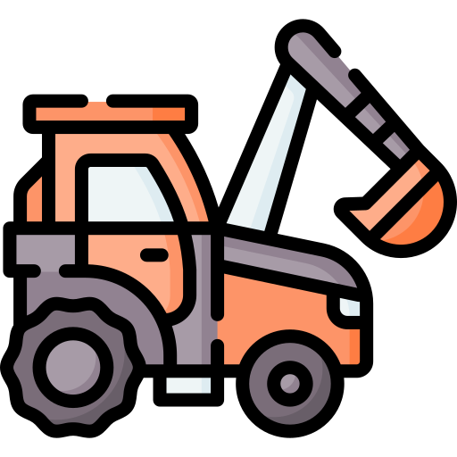 Excavator Special Lineal Color Icon