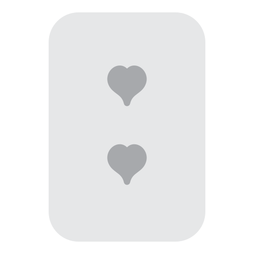 dos de corazones icono gratis