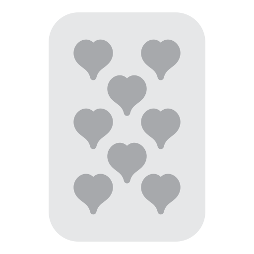 ocho de corazones icono gratis