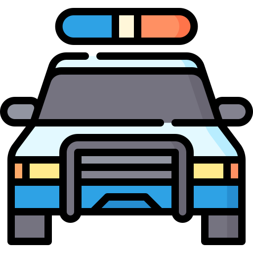 Police Car Special Lineal color icon