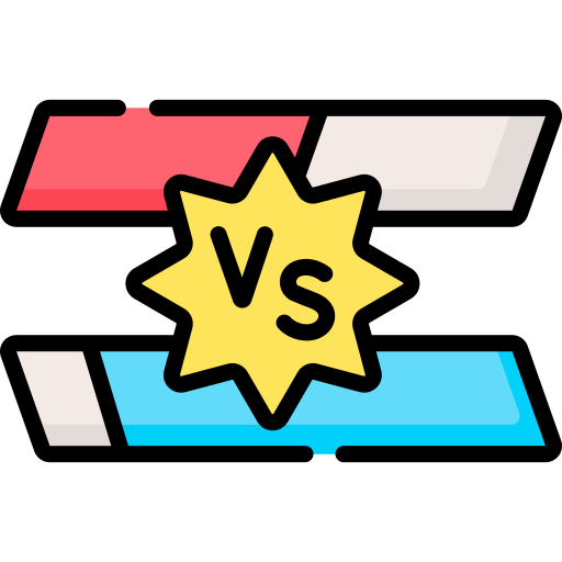 Premium Vector  Versus battle vs background with blue and red frame neon  light