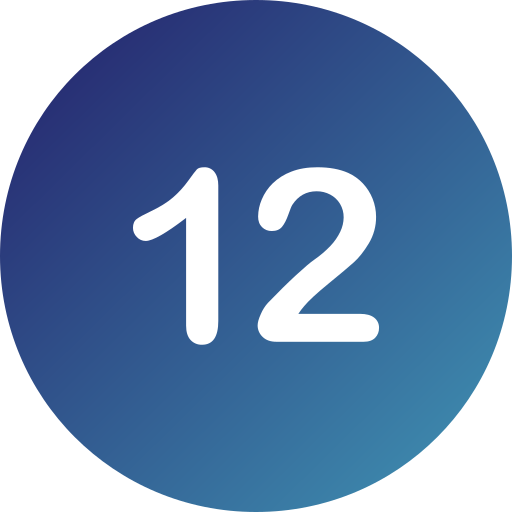 número 12 icono gratis