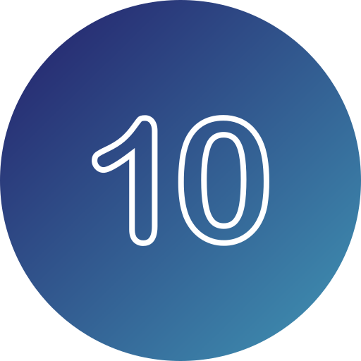 numero 10 icono gratis