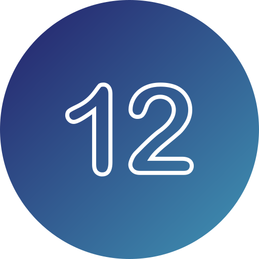 número 12 icono gratis