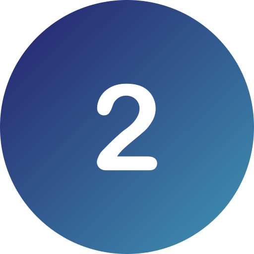 Number 2 Generic gradient fill icon