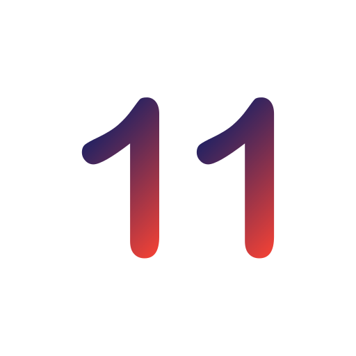 número 11 icono gratis