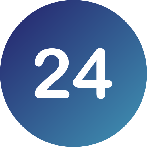 Number 24 Generic Circular icon