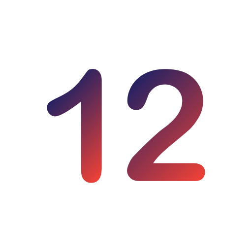 número 12 icono gratis