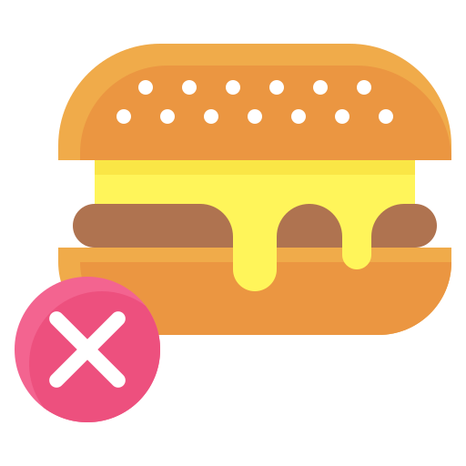 sin comida chatarra icono gratis