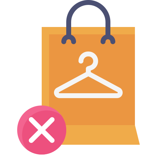 No shopping bag Generic color fill icon