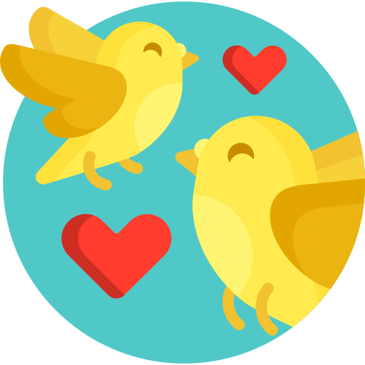 pájaros del amor icono gratis