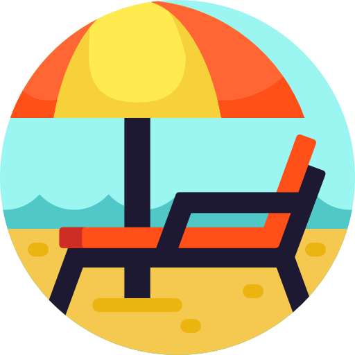 cama solar icono gratis