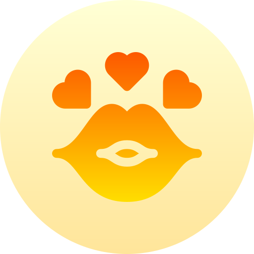 Kiss Basic Gradient Circular icon