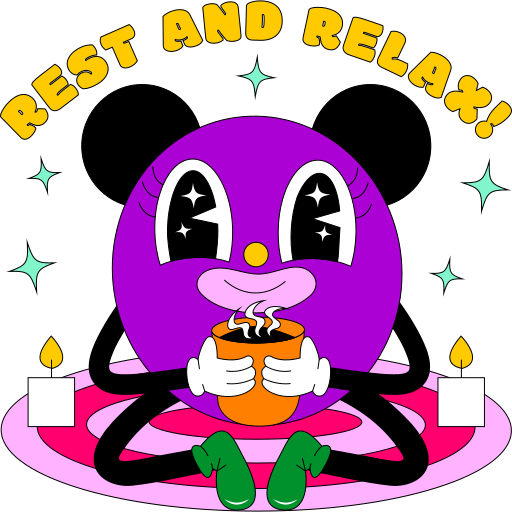 Relax Stickers Free Wellness Stickers