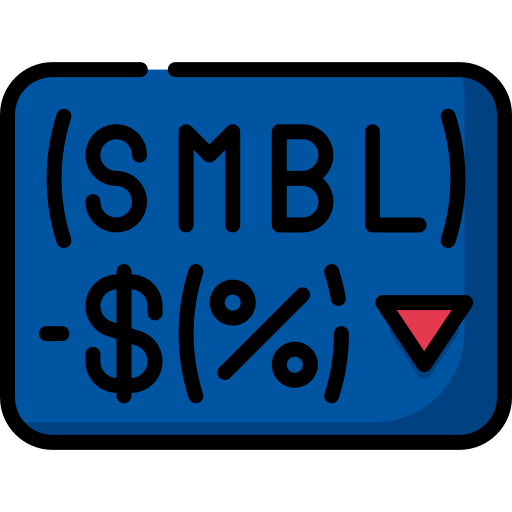 Stock symbol Special Lineal color icon