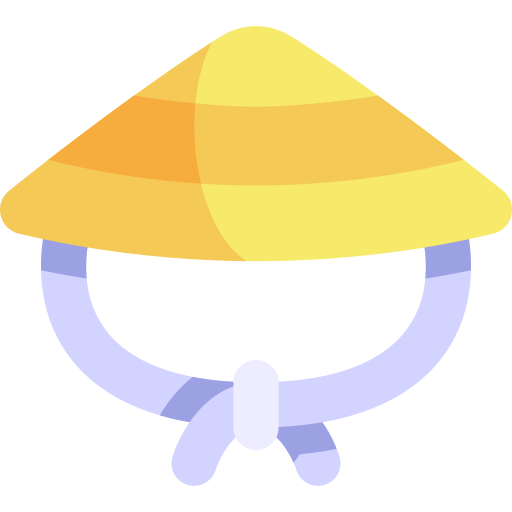 sombrero de bambú icono gratis